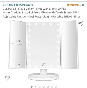 EUC BESTOPE Makeup Vanity Mirror with Lights